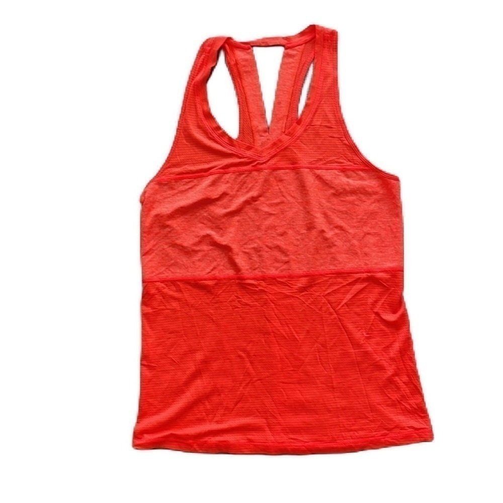 Sz8 Lululemon Pedal to the Medal Singlet in Alarming/heathered alarming VGUC